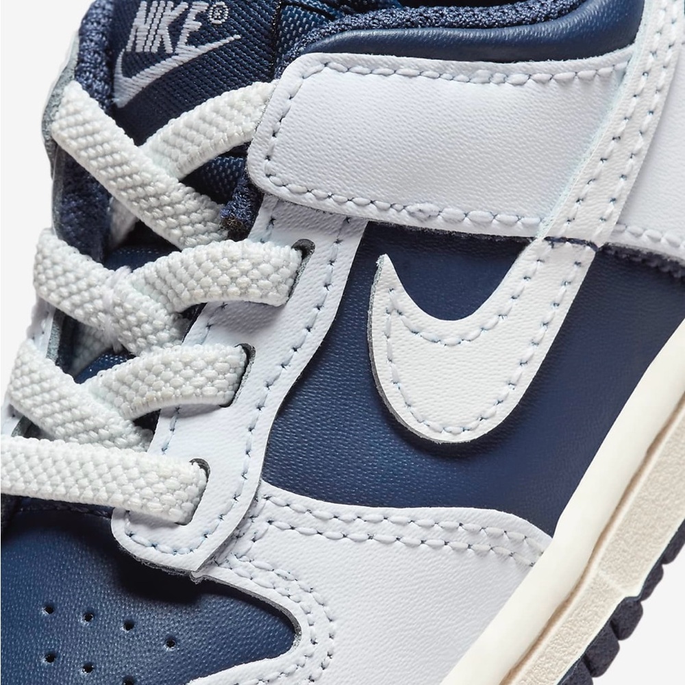 Brand New Nike Dunk Low Toddler Shoes “Midnight Navy” - Picture 5 of 13
